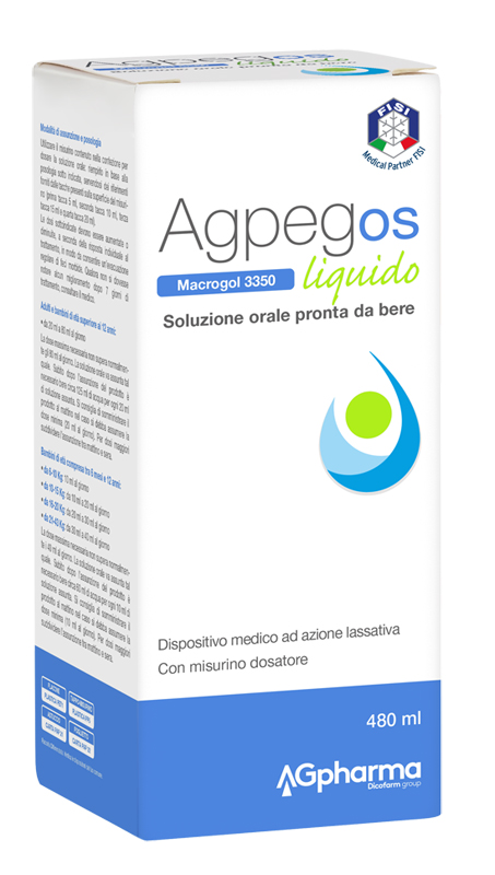 AGPEG OS MACROGOL 3350 LIQUIDO 480 ML - dottorbianchi.it