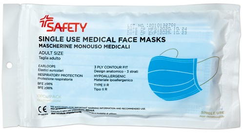 MASCHERINA CHIRURGICA 10 PEZZI - dottorbianchi.it
