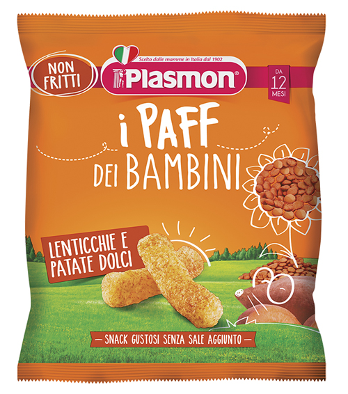 PLASMON DRY SNACK PAFF LENTICCHIE-PATATA DOLCE 15 G - dottorbianchi.it
