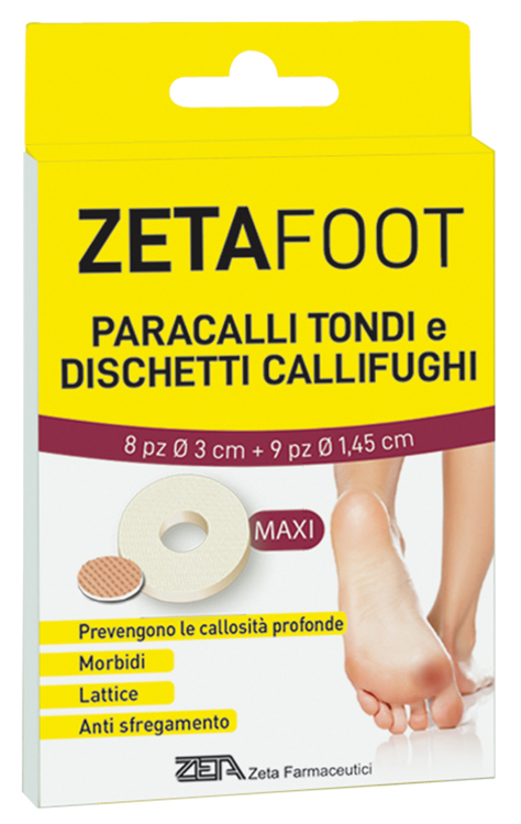 ZETAFOOT PARACALLO TONDO 8 PEZZI + DISCHETTO CALLIFUGO 9 PEZZI - dottorbianchi.it