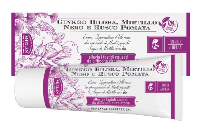 I RIMEDI DI HELAN GINKGO BILOBA MIRTILLO NERO RUSCO POMATA 75 ML - dottorbianchi.it