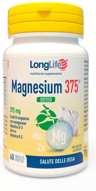 LONGLIFE MAGNESIUM 375 OSTEO 60 TAVOLETTE - dottorbianchi.it