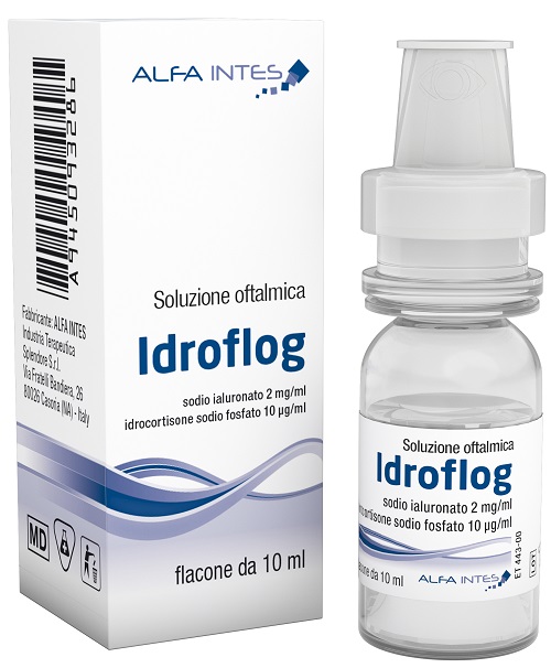 SOLUZIONE OFTALMICA IDROFLOG ACIDO IALURONATO 2 MG/ML E IDROCORTISONE SODIO FOSFATO 10 MCG/ML 10 ML - dottorbianchi.it