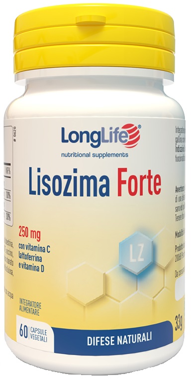 LONGLIFE LISOZIMA FORTE 60 CAPSULE VEGETALI DA 600 MG - dottorbianchi.it