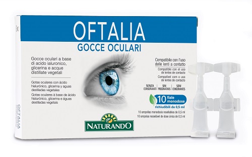GOCCE OCULARI MONODOSE OFTALIA 2 STRIP DA 5 FIALE DA 0,5 ML - dottorbianchi.it