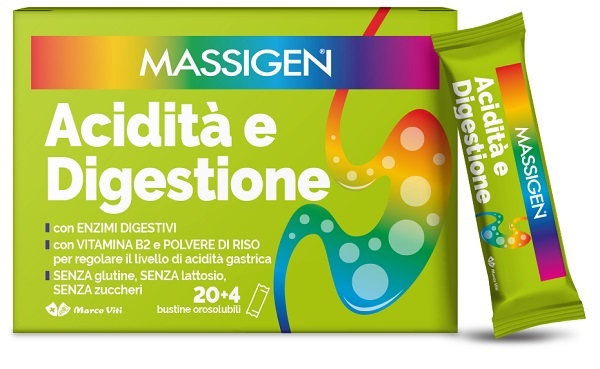 MASSIGEN ACIDITA' E DIGESTIONE 24 STICKPACK - dottorbianchi.it