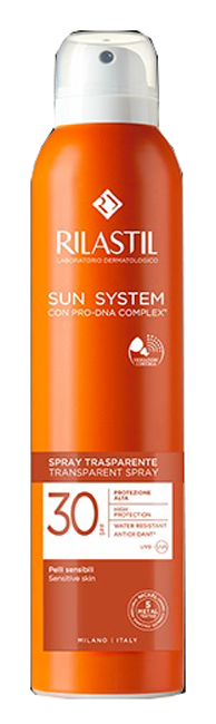 RILASTIL SUN SYSTEM TRANSPARENT SPRAY SPF30 200 ML - dottorbianchi.it