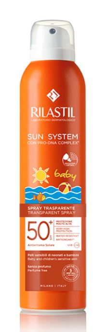 RILASTIL SUN SYSTEM BABY TRANSPARENT SPRAY SPF50+ 200 ML - dottorbianchi.it