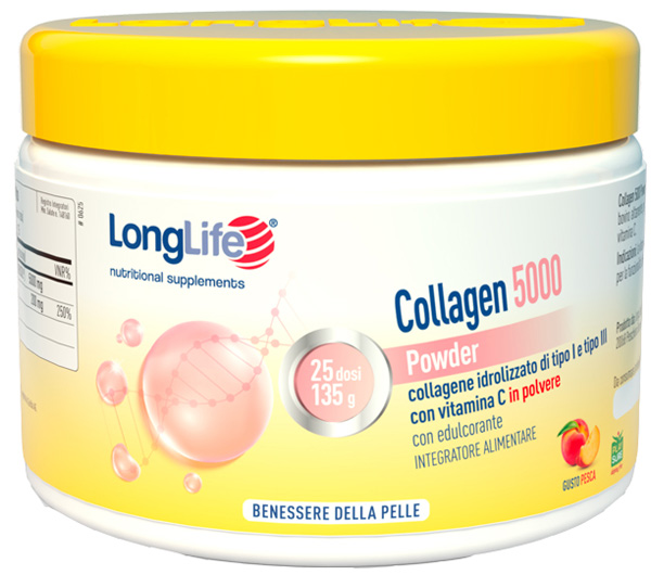 LONGLIFE COLLAGEN 5000 POWDER PESCA 130 G - dottorbianchi.it