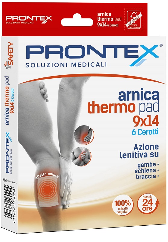 CEROTTO PRONTEX ARNICA THERO PAD 9 X 14 6 PEZZI - dottorbianchi.it