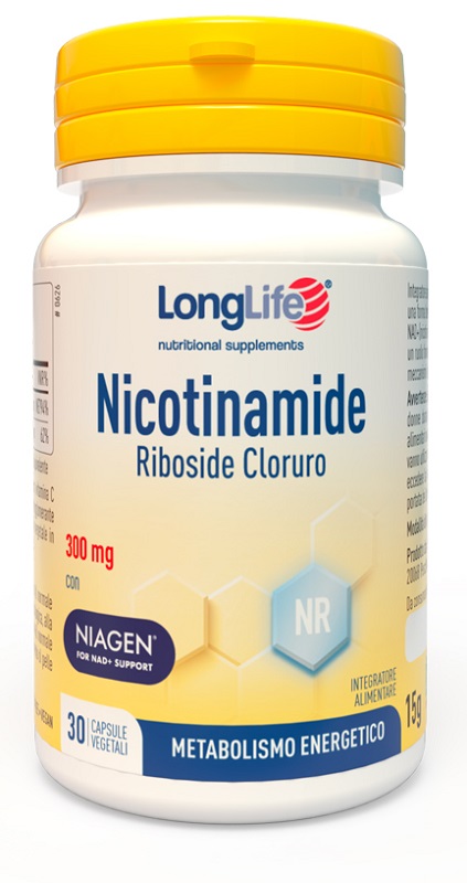 LONGLIFE NICOTINAMIDE RIBOSIDE CLORURO 30 CAPSULE DA 500 MG - dottorbianchi.it