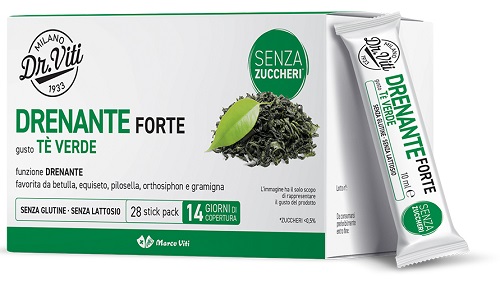 DR VITI DRENANTE FORTE TE VERDE 28 STICK PACK SENZA ZUCCHERI - dottorbianchi.it