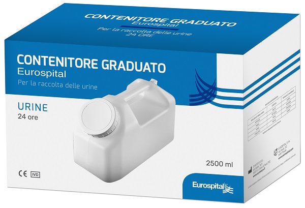 TANICA RACCOLTA URINA 24 H 2500 ML IN ASTUCCIO EUROSPITAL - dottorbianchi.it