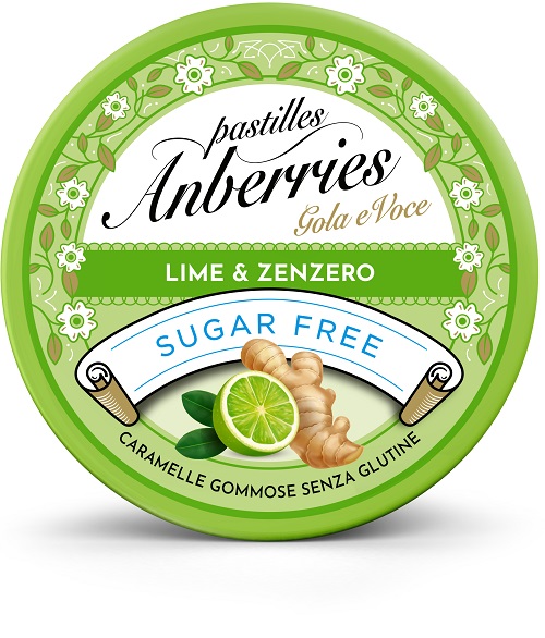 ANBERRIES LIME&ZENZERO SENZA ZUCCHERO 50 G - dottorbianchi.it