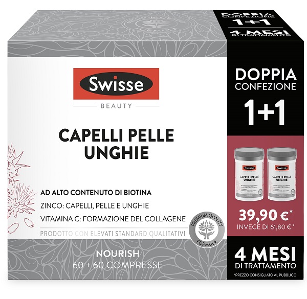 SWISSE CAPELLI PELLE & UNGHIE 60 COMPRESSE BIPACK - dottorbianchi.it