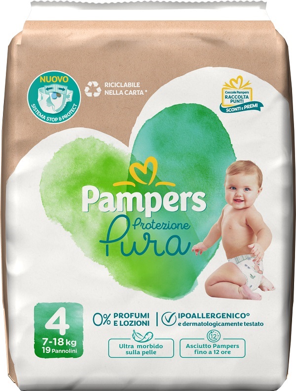 PAMPERS PROTEZIONE PURA MAXI PANNOLINI 19 PEZZI - dottorbianchi.it