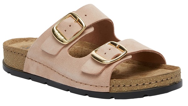 CALZATURA BORA 2 BUCKLES SUEDE W NUDE 39 - dottorbianchi.it