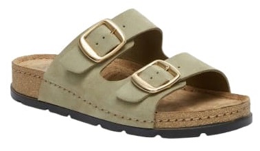 CALZATURA BORA 2 BUCKLES SUEDE W OLIVE 41 - dottorbianchi.it