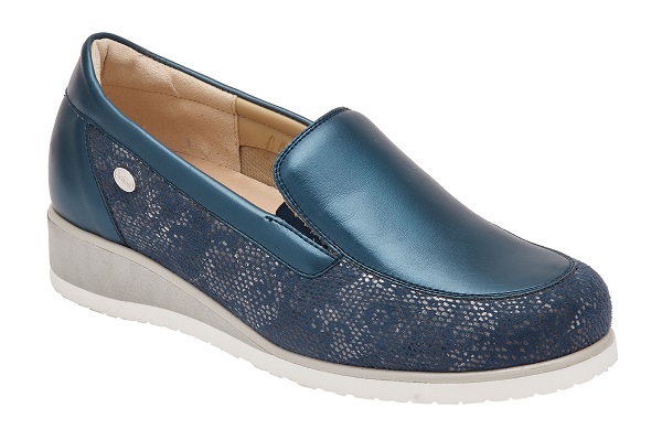 CALZATURA FIONA SLIP ON PRINTED ELAST+PERLIZED SYNTH W BLUE 39 - dottorbianchi.it