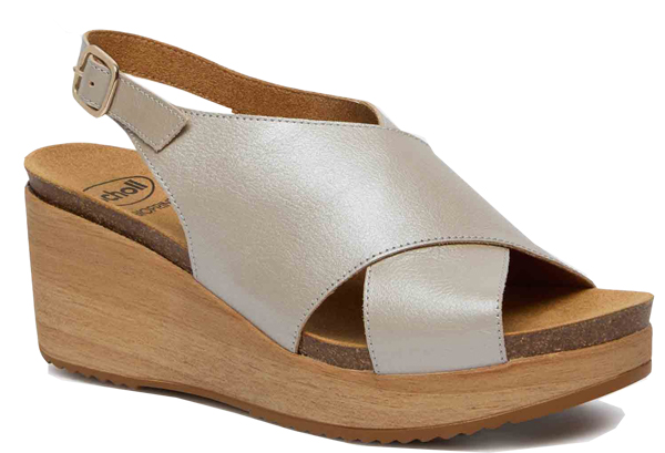 CALZATURA MILOS LAMINATED LEATHER W PLATINUM 36 - dottorbianchi.it