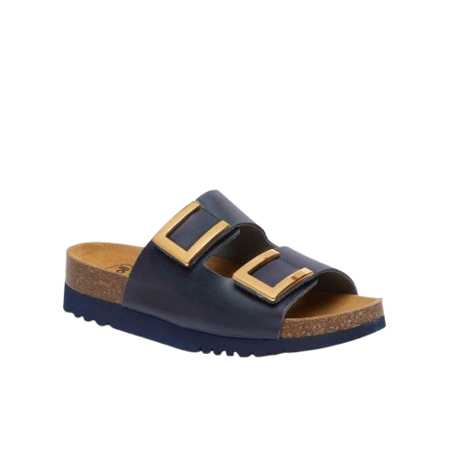 CALZATURA MONTEREY 2 STRAPS VINTAGE LEATHER BIS W NAVY BLUE 38 - dottorbianchi.it