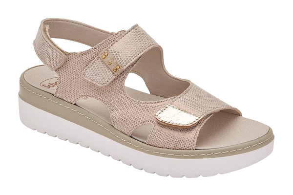 CALZATURA VERSILIA SANDAL PRINTED LEATHER W PLATINUM 40 - dottorbianchi.it