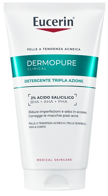 EUCERIN DERMOPURE CLINICAL DETERGENTE TRIPLA AZIONE 150 ML - dottorbianchi.it
