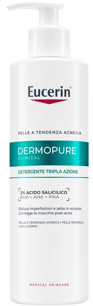 EUCERIN DERMOPURE CLINICAL DETERGENTE TRIPLA AZIONE 400 ML - dottorbianchi.it
