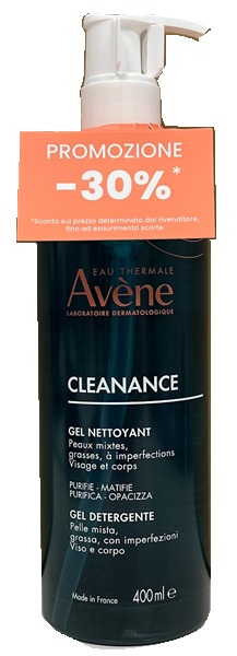 AVENE CLEANANCE GEL DETERGENTE 400 ML PREZZO SPECIALE - dottorbianchi.it