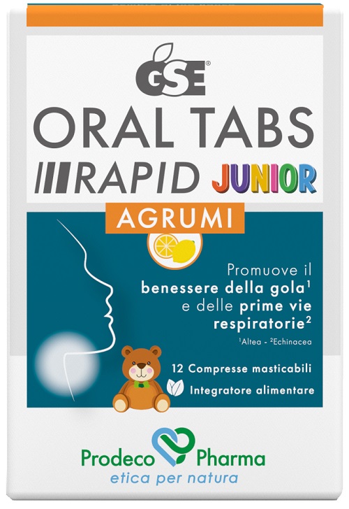 GSE ORAL TABS RAPID JUNIOR 12 COMPRESSE MASTICABILI DA 1,5 G - dottorbianchi.it