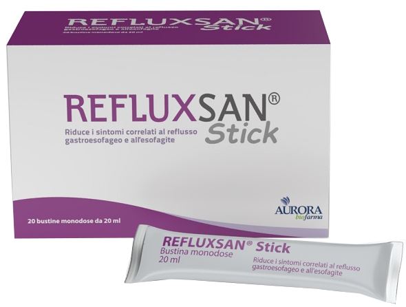 REFLUXSAN STICK 20 BUSTINE MONODOSE DA 20 ML SENZA GLUTINE SENZA LATTOSIO - dottorbianchi.it
