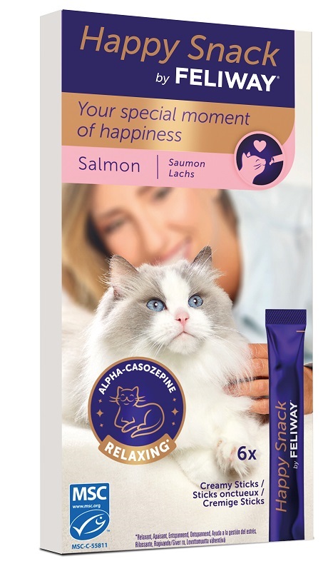 FELIWAY HAPPY SNACK SALMONE 6 STICK - dottorbianchi.it
