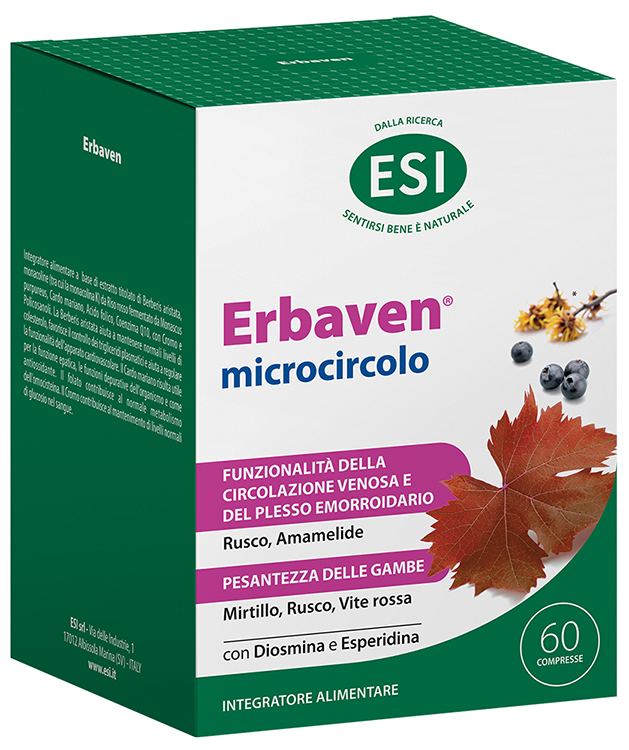 ESI ERBAVEN MICROCIRCOLO 60 COMPRESSE SENZA GLUTINE - dottorbianchi.it