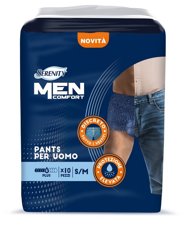 PANNOLONE A MUTANDINA SERENITY MEN COMFORT PLUS S/M 10 PEZZI - dottorbianchi.it