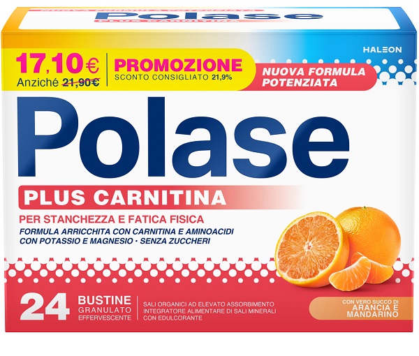 POLASE PLUS CARNITINA PROMO 24 BUSTINE GRANULATO EFFERVESCENTE DA 6,8 G - dottorbianchi.it