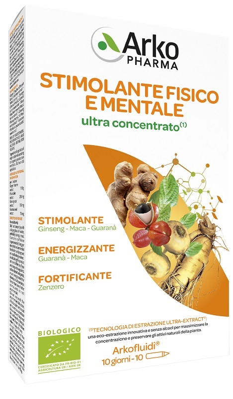 ARKOFLUIDI STIMOLANTE FISICO MENTALE ULTRACONCENTRATO 10 FIALE DA 15 ML - dottorbianchi.it