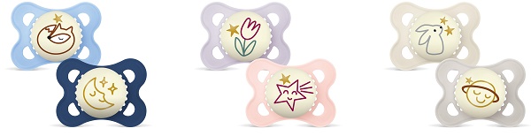 MAM SUCCHIETTO ORIGINAL NIGHT 2-6 MESI SILICONE 2 PEZZI - dottorbianchi.it