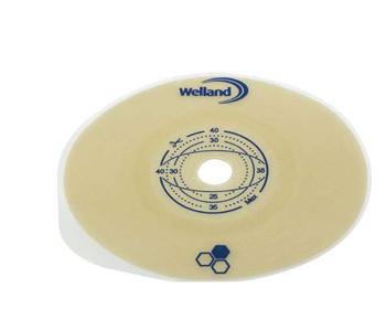 PLACCA PIANA RITAGLIABILE AURUM2 URO PER UROSTOMIA DIAMETRO 13-50 MM FLANGIA 55 MM 5 PEZZI - dottorbianchi.it