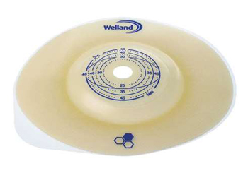 PLACCA PER COLOSTOMIA CONVESSA RITAGLIABILE AURUM2 DIAMETRO 13-35 MM FLANGIA 55 MM 5 PEZZI - dottorbianchi.it