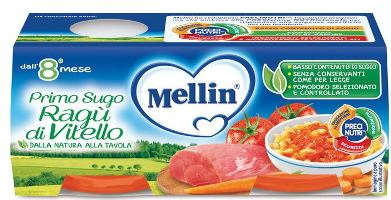 MELLIN PRIMOSUGO RAGU' DI VITELLO 2 VASETTI DA 80 G - dottorbianchi.it