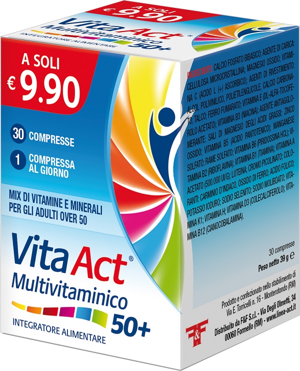 VITA ACT MULTIVITAMINICO 50+ 30 COMPRESSE - dottorbianchi.it
