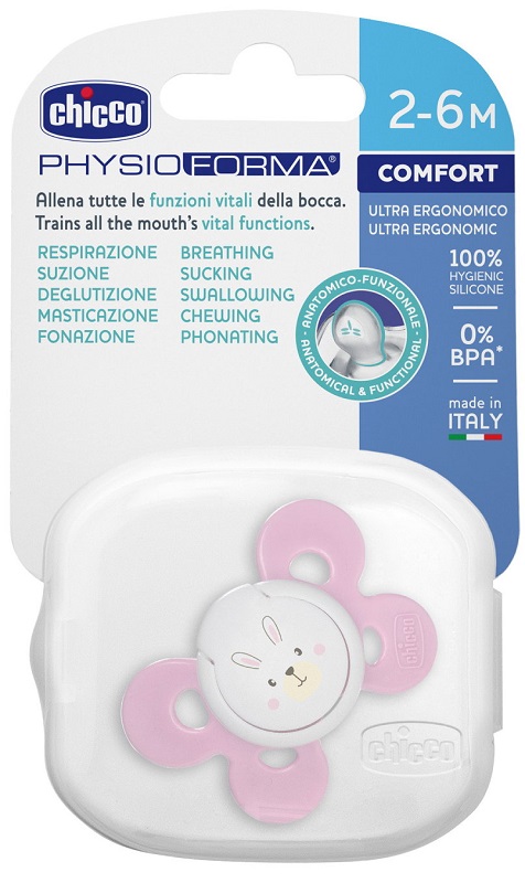 CHICCO SUCCHIETTO COMFORT GIRL IN SILICONE 0-6 MESI 1 PEZZO - dottorbianchi.it