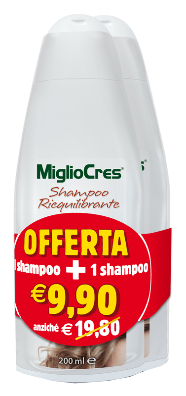 MIGLIOCRES SHAMPOO RIEQUILIBRANTE BIPACK 200 ML - dottorbianchi.it