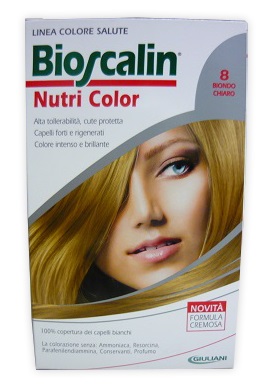 BIOSCALIN NUTRI COLOR 8 BIONDO CHIARO SINCROB 124 ML - dottorbianchi.it