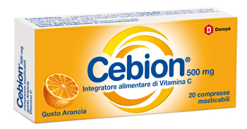 CEBION MASTICABILE ARANCIA VITAMINA C 500 MG 20 COMPRESSE - dottorbianchi.it