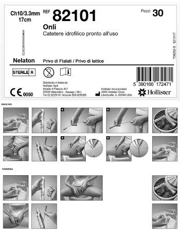 CATETERE IDROFILICO ONLI 17 CM CH 10 30 PEZZI - dottorbianchi.it