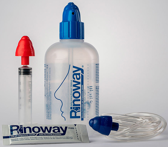 RINOWAY DOCCIA PER IRRIGAZIONE NASALE + 15 SALI ISOTONICI - dottorbianchi.it