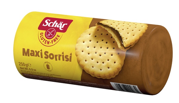 SCHAR MAXI SORRISI BISCOTTI CON CREMA AL CACAO 250 G - dottorbianchi.it