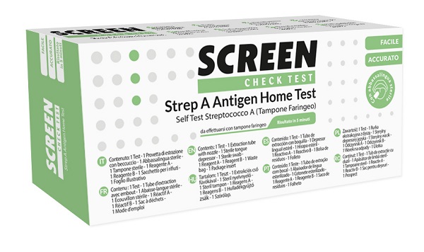 TEST RAPIDO CHE RILEVA LO STREPTOCOCCO A TRAMITE TAMPONE FARINGEO SCREEN CHECK TEST STREPTOCOCCO 2 PEZZI - dottorbianchi.it