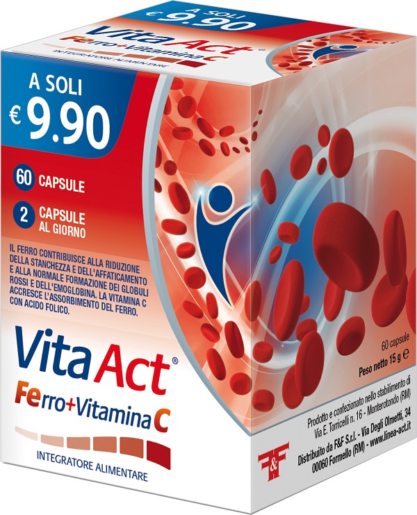 VITA ACT FERRO+VITAMINA C 60 CAPSULE - dottorbianchi.it